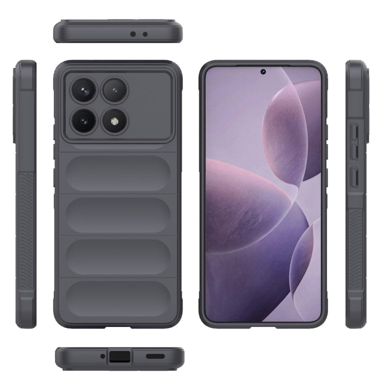 For Xiaomi Redmi K70 / K70 Pro 5G Magic Shield TPU + Flannel Phone Case(Dark Grey)