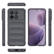 For Xiaomi Redmi K70 / K70 Pro 5G Magic Shield TPU + Flannel Phone Case(Dark Grey)