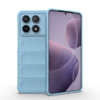 For Xiaomi Redmi K70 / K70 Pro 5G Magic Shield TPU + Flannel Phone Case(Light Blue) - K70 Pro Cases by PMC TechLife | Online Shopping South Africa | PMC TechLife | Buy Now Pay Later Mobicred