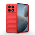 For Xiaomi Redmi K70E 5G Magic Shield TPU + Flannel Phone Case(Red) - K70E Cases by PMC TechLife | Online Shopping South Africa | PMC TechLife | Buy Now Pay Later Mobicred