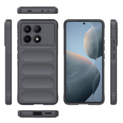 For Xiaomi Redmi K70E 5G Magic Shield TPU + Flannel Phone Case(Dark Grey)