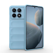 For Xiaomi Redmi K70E 5G Magic Shield TPU + Flannel Phone Case(Light Blue)