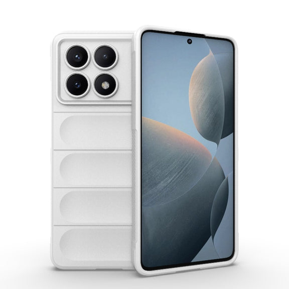 For Xiaomi Redmi K70E 5G Magic Shield TPU + Flannel Phone Case(White)