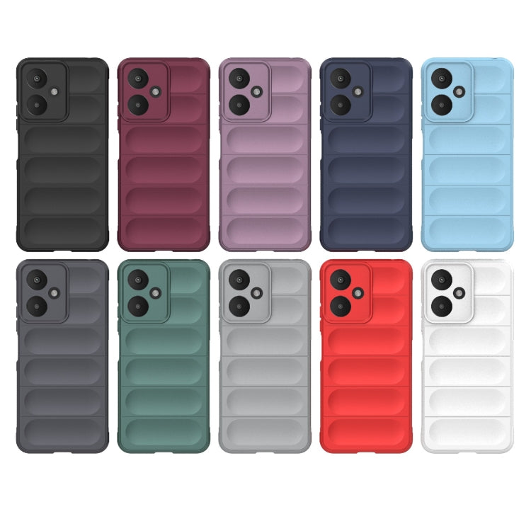 For Xiaomi Redmi 13C 5G Magic Shield TPU + Flannel Phone Case(Grey)