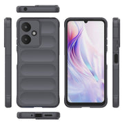 For Xiaomi Redmi 13C 5G Magic Shield TPU + Flannel Phone Case(Dark Grey)