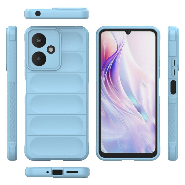 For Xiaomi Redmi 13C 5G Magic Shield TPU + Flannel Phone Case(Light Blue)