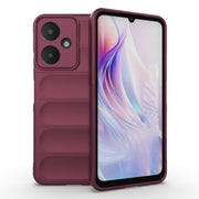 For Xiaomi Redmi 13C 5G Magic Shield TPU + Flannel Phone Case(Wine Red)