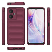 For Xiaomi Redmi 13C 5G Magic Shield TPU + Flannel Phone Case(Wine Red)