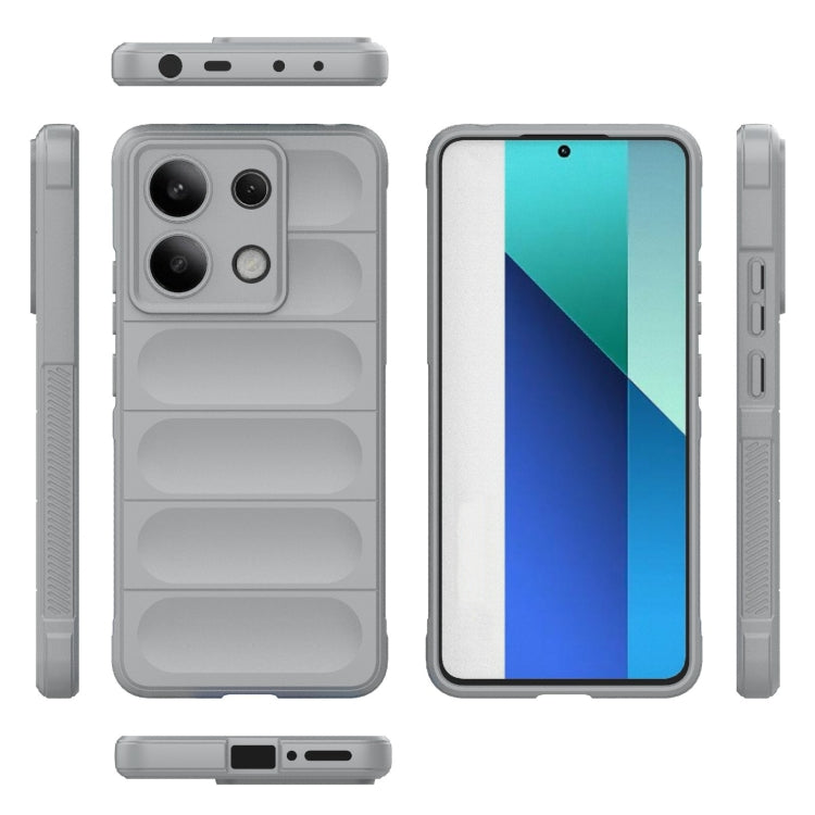 For Xiaomi Redmi Note 13 4G Global Magic Shield TPU + Flannel Phone Case(Grey)