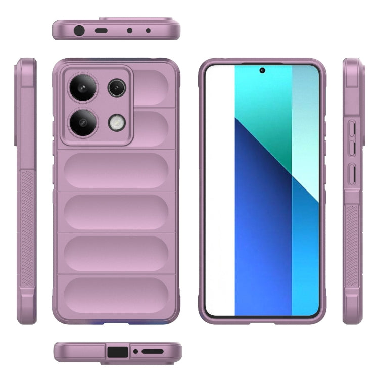 For Xiaomi Redmi Note 13 4G Global Magic Shield TPU + Flannel Phone Case(Purple)