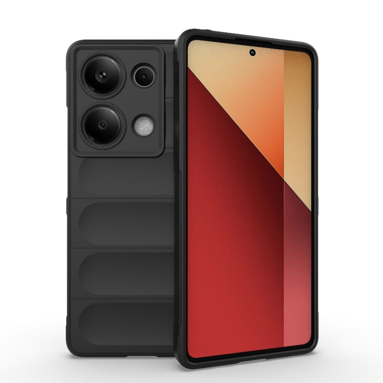 For Xiaomi Redmi Note 13 Pro 4G Global Magic Shield TPU + Flannel Phone Case(Black)