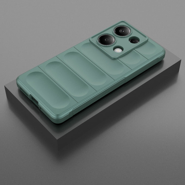 For Xiaomi Redmi Note 13 Pro 4G Global Magic Shield TPU + Flannel Phone Case(Dark Green)