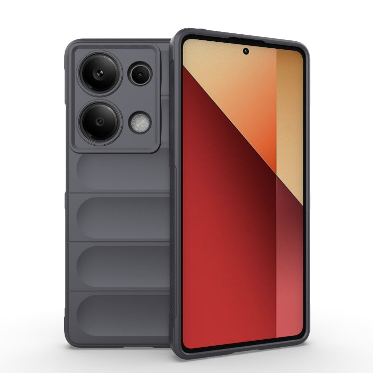 For Xiaomi Redmi Note 13 Pro 4G Global Magic Shield TPU + Flannel Phone Case(Dark Grey)