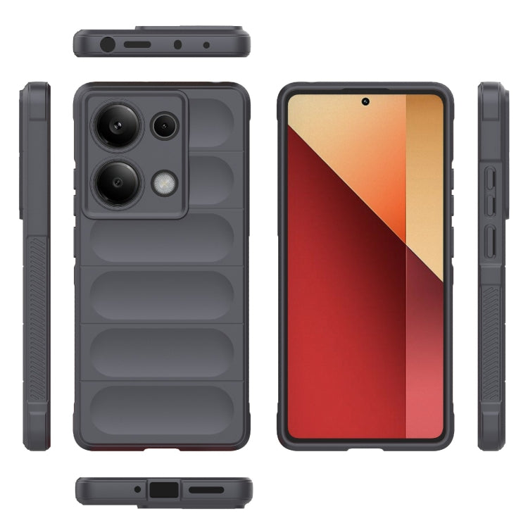 For Xiaomi Redmi Note 13 Pro 4G Global Magic Shield TPU + Flannel Phone Case(Dark Grey)