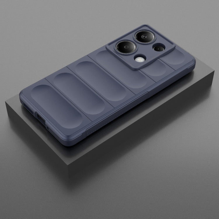 For Xiaomi Redmi Note 13 Pro 4G Global Magic Shield TPU + Flannel Phone Case(Dark Blue)