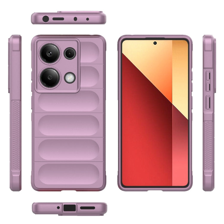 For Xiaomi Redmi Note 13 Pro 4G Global Magic Shield TPU + Flannel Phone Case(Purple)