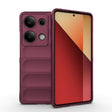 For Xiaomi Redmi Note 13 Pro 4G Global Magic Shield TPU + Flannel Phone Case(Wine Red) - Note 13 Pro Cases by PMC TechLife | Online Shopping South Africa | PMC TechLife | Buy Now Pay Later Mobicred