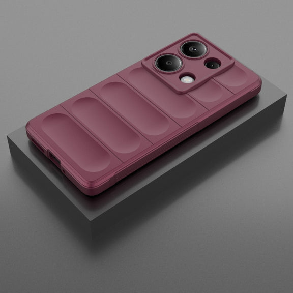For Xiaomi Redmi Note 13 Pro 4G Global Magic Shield TPU + Flannel Phone Case(Wine Red)
