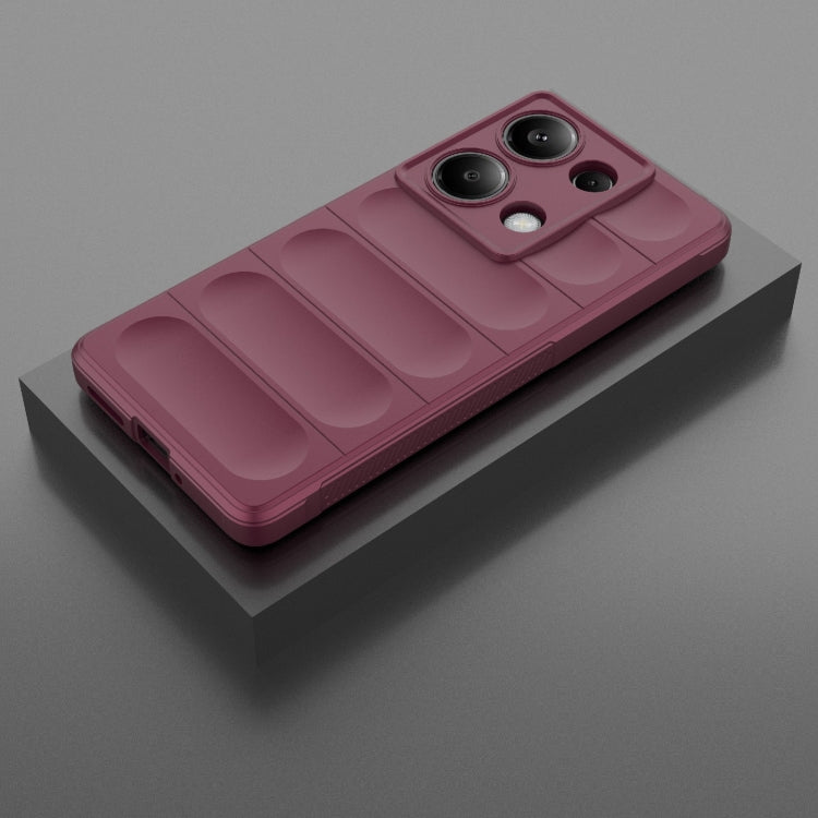 For Xiaomi Redmi Note 13 Pro 4G Global Magic Shield TPU + Flannel Phone Case(Wine Red)