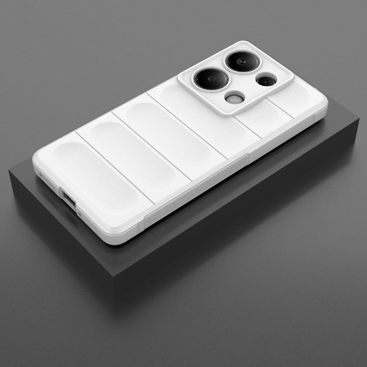 For Xiaomi Redmi Note 13 Pro 4G Global Magic Shield TPU + Flannel Phone Case(White)
