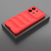 For Xiaomi Redmi Note 13R Pro 5G Magic Shield TPU + Flannel Phone Case(Red)