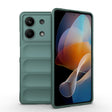 For Xiaomi Redmi Note 13R Pro 5G Magic Shield TPU + Flannel Phone Case(Dark Green) - Xiaomi Cases by PMC TechLife | Online Shopping South Africa | PMC TechLife | Buy Now Pay Later Mobicred