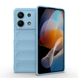 For Xiaomi Redmi Note 13R Pro 5G Magic Shield TPU + Flannel Phone Case(Light Blue) - Xiaomi Cases by PMC TechLife | Online Shopping South Africa | PMC TechLife | Buy Now Pay Later Mobicred
