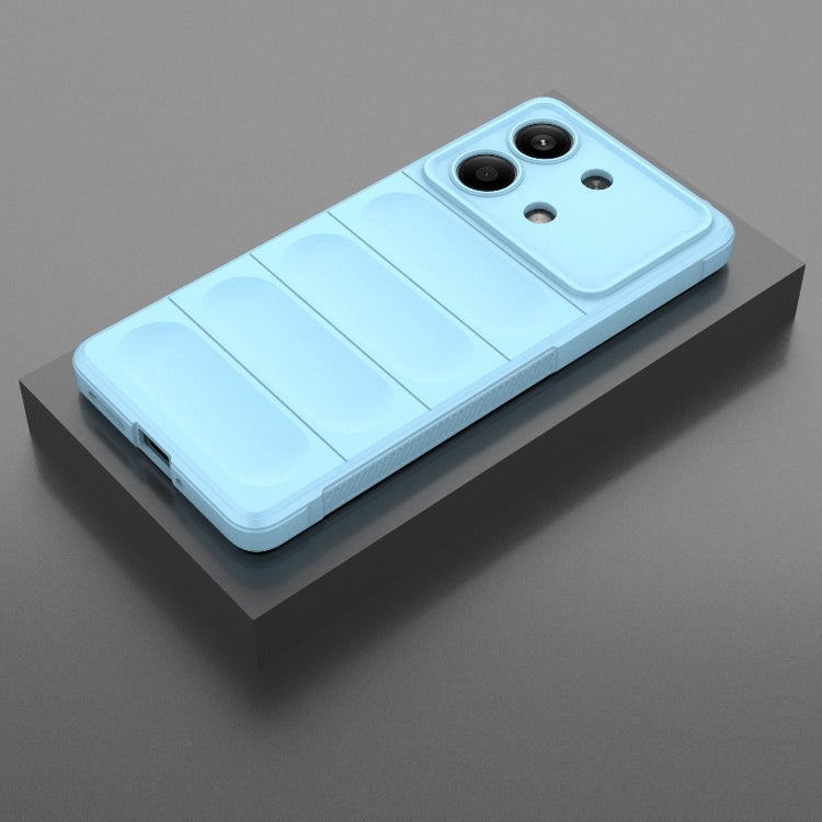 For Xiaomi Redmi Note 13R Pro 5G Magic Shield TPU + Flannel Phone Case(Light Blue)