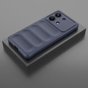 For Xiaomi Redmi Note 13R Pro 5G Magic Shield TPU + Flannel Phone Case(Dark Blue)