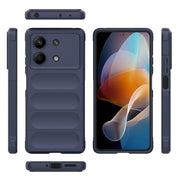 For Xiaomi Redmi Note 13R Pro 5G Magic Shield TPU + Flannel Phone Case(Dark Blue)