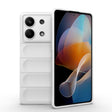 For Xiaomi Redmi Note 13R Pro 5G Magic Shield TPU + Flannel Phone Case(White) - Xiaomi Cases by PMC TechLife | Online Shopping South Africa | PMC TechLife | Buy Now Pay Later Mobicred