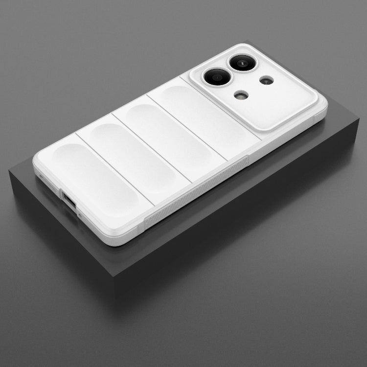For Xiaomi Redmi Note 13R Pro 5G Magic Shield TPU + Flannel Phone Case(White)