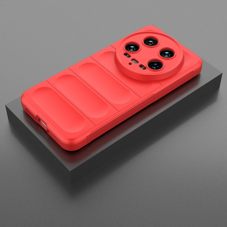 For Xiaomi 14 Ultra Magic Shield TPU + Flannel Phone Case(Red)