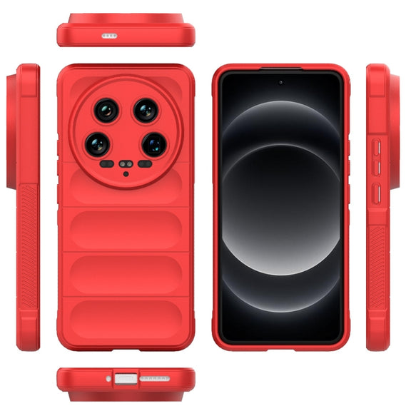 For Xiaomi 14 Ultra Magic Shield TPU + Flannel Phone Case(Red)