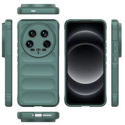 For Xiaomi 14 Ultra Magic Shield TPU + Flannel Phone Case(Dark Green)
