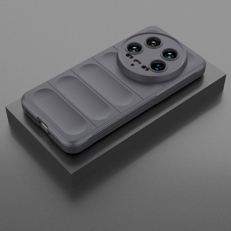 For Xiaomi 14 Ultra Magic Shield TPU + Flannel Phone Case(Dark Grey)