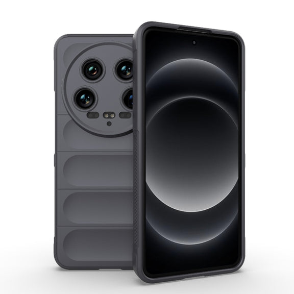 For Xiaomi 14 Ultra Magic Shield TPU + Flannel Phone Case(Dark Grey)