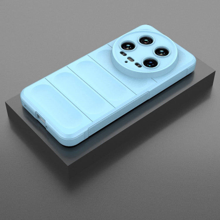 For Xiaomi 14 Ultra Magic Shield TPU + Flannel Phone Case(Light Blue)