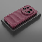 For Xiaomi 14 Ultra Magic Shield TPU + Flannel Phone Case(Wine Red)