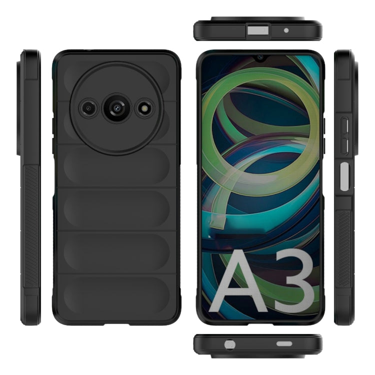 For Xiaomi Redmi A3 4G Global Magic Shield TPU + Flannel Phone Case(Black)