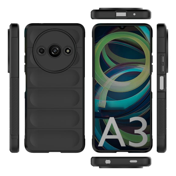 For Xiaomi Redmi A3 4G Global Magic Shield TPU + Flannel Phone Case(Black)