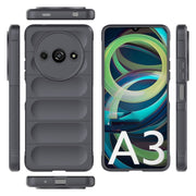 For Xiaomi Redmi A3 4G Global Magic Shield TPU + Flannel Phone Case(Dark Grey)