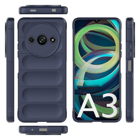 For Xiaomi Redmi A3 4G Global Magic Shield TPU + Flannel Phone Case(Dark Blue)