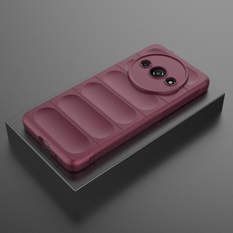 For Xiaomi Redmi A3 4G Global Magic Shield TPU + Flannel Phone Case(Wine Red)