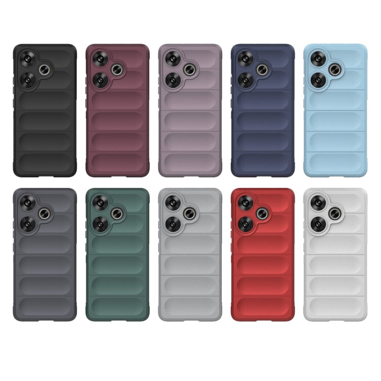 For Xiaomi Redmi Turbo 3 5G Magic Shield TPU + Flannel Phone Case(Red)