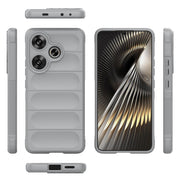 For Xiaomi Redmi Turbo 3 5G Magic Shield TPU + Flannel Phone Case(Grey)