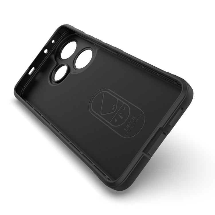 For Xiaomi Redmi Turbo 3 5G Magic Shield TPU + Flannel Phone Case(Grey)