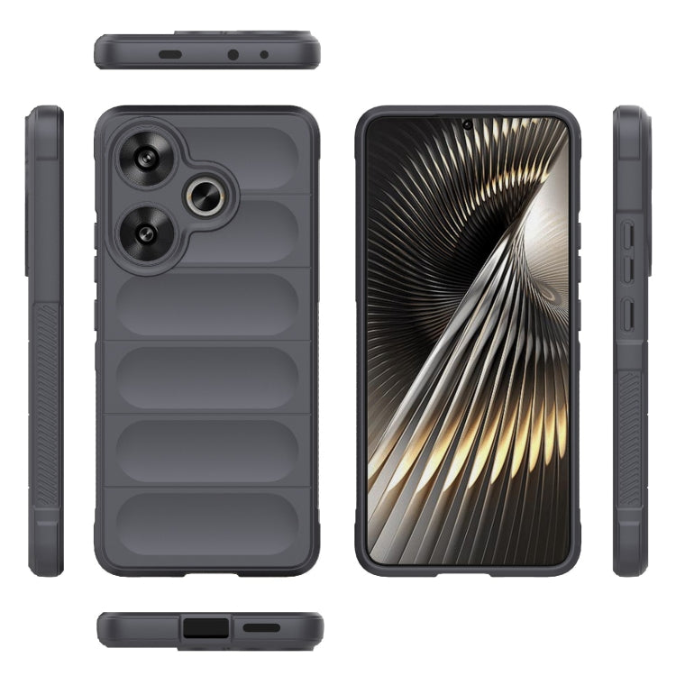 For Xiaomi Redmi Turbo 3 5G Magic Shield TPU + Flannel Phone Case(Dark Grey)