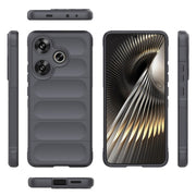 For Xiaomi Redmi Turbo 3 5G Magic Shield TPU + Flannel Phone Case(Dark Grey)
