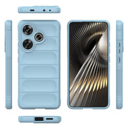 For Xiaomi Redmi Turbo 3 5G Magic Shield TPU + Flannel Phone Case(Light Blue)